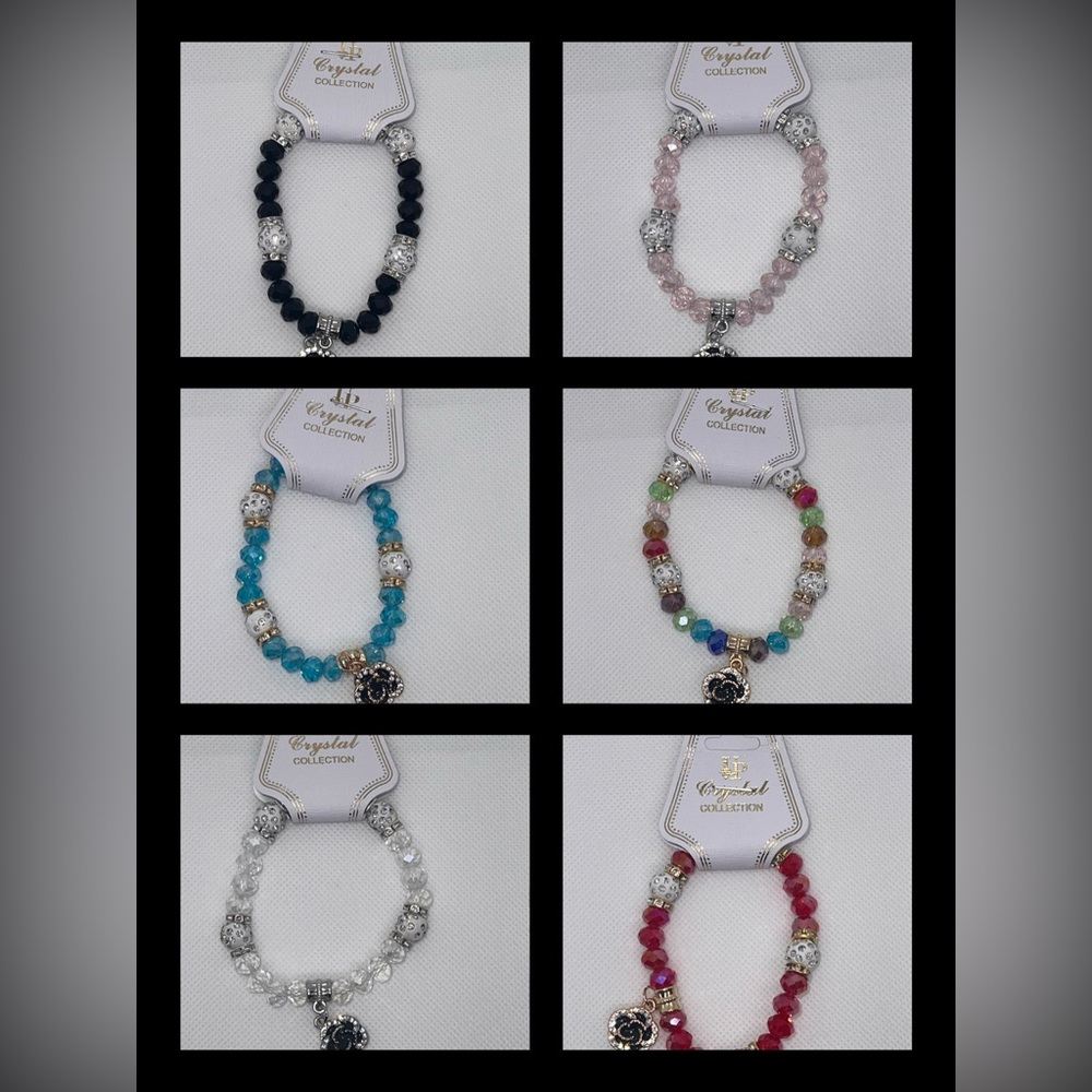 Crystal Collection Beaded Bracelets Set